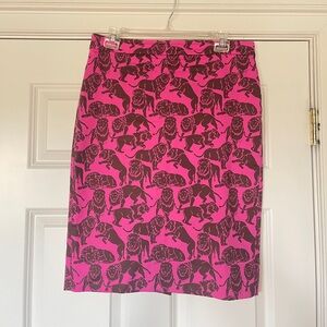 J. Crew Pink Lion Skirt